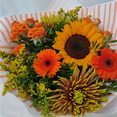 Orange Fizz Handtied Bouquet